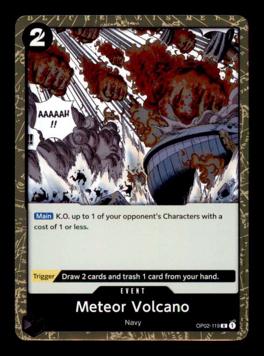 METEOR VOLCANO OP02-119 - FOIL R - PARAMOUNT WAR - NM/M