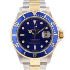 Rolex Submariner 16613T 40mm Blue Dial 18KY Gold Steel Oyster Automatic 2006
