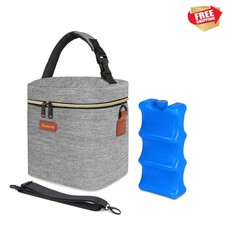 Baby Bottle Bag with Insulated Cooler, Fits 6 Baby Bottles Up to 9 Ounce with...