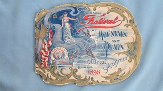1898 Denver Colorado 4th Annual Festival Of Mountain & Plain Color Program