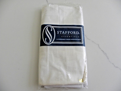 Stafford Essentials Men s Vintage Handkerchiefs New Open Package of 6 Remaining