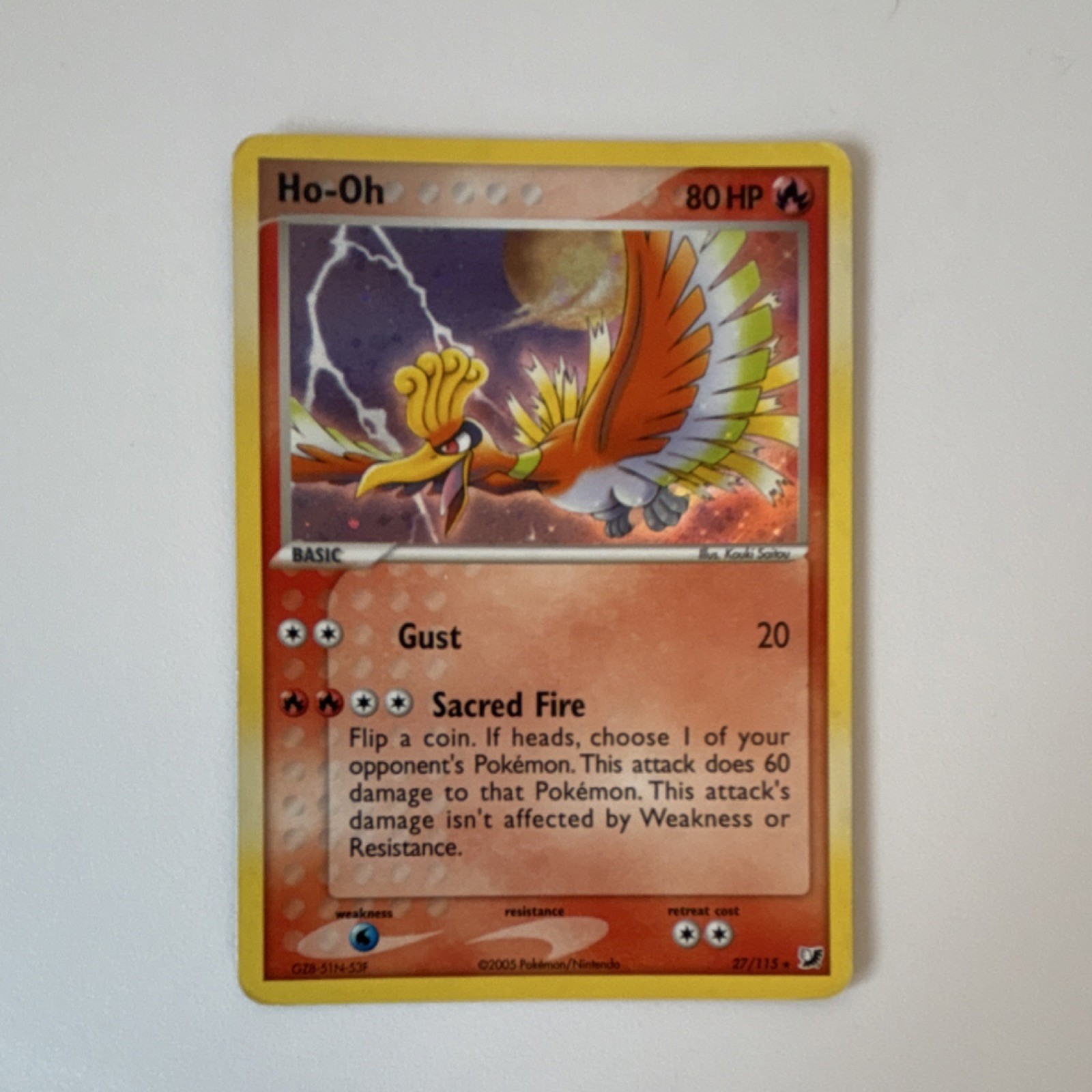 Pokémon TCG Ho-Oh Unseen Forces 27/115 Rare 80 HP 2005 Holo English