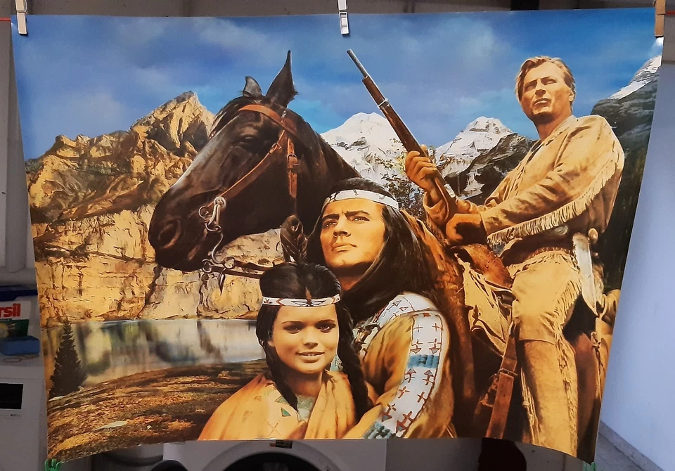 FilmPoster Winnetou Old Shatterhand Silbersee Pierre Brice Lex Barker Uschi Glas - Bild 2 von 2