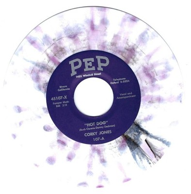 Reissue Rockabilly 45-Corky Jones-Hot Dog /Rhythm and Blues-PEP 5107