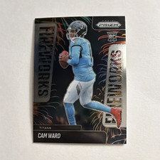 Panini 2025 Prizm Fireworks Rookie #1 Cam Ward Tennessee Titans NFL Football