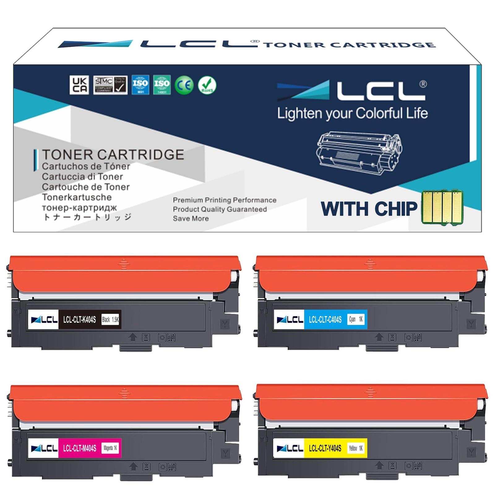 Kit toner CLT-P404C quatre couleurs compatible à encre thermofusible