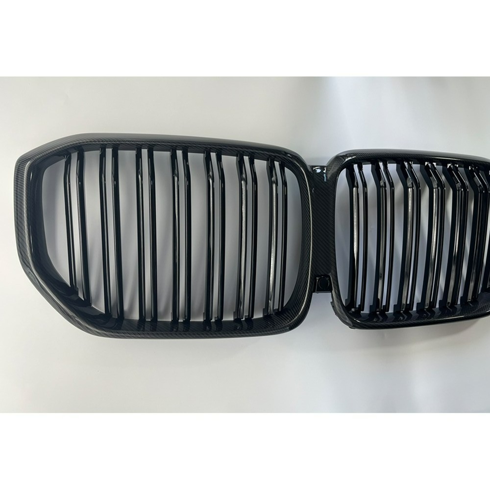 US- Carbon Fiber Grille Front Kidney Grill Double Slats for BMW X5 G05 2019-2022