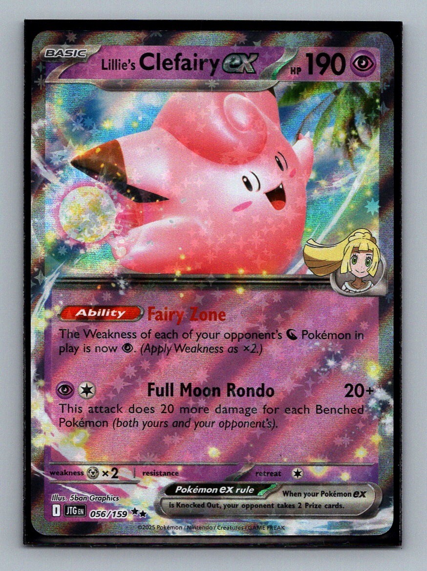 Lillie's Clefairy ex #056/159 Holo Journey Together Pokemon Card - NM
