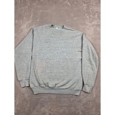Vintage Tultex Sweatshirt Mens L Raglan Sleeve Made in USA Blank Crewneck Read