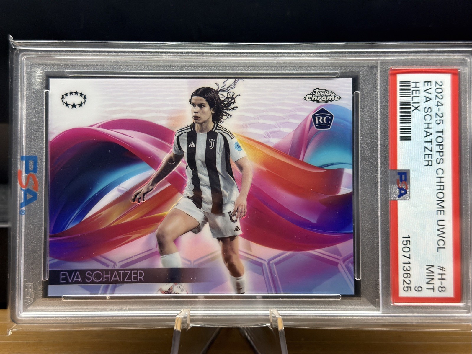 2024-25 Topps Chrome Uefa Women's Champions League Helix Eva Schatzer #H-8 PSA 9
