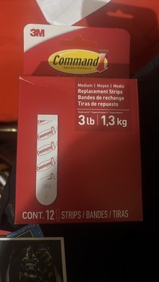 3M Command Medium Strips White 12 Pack 3lb