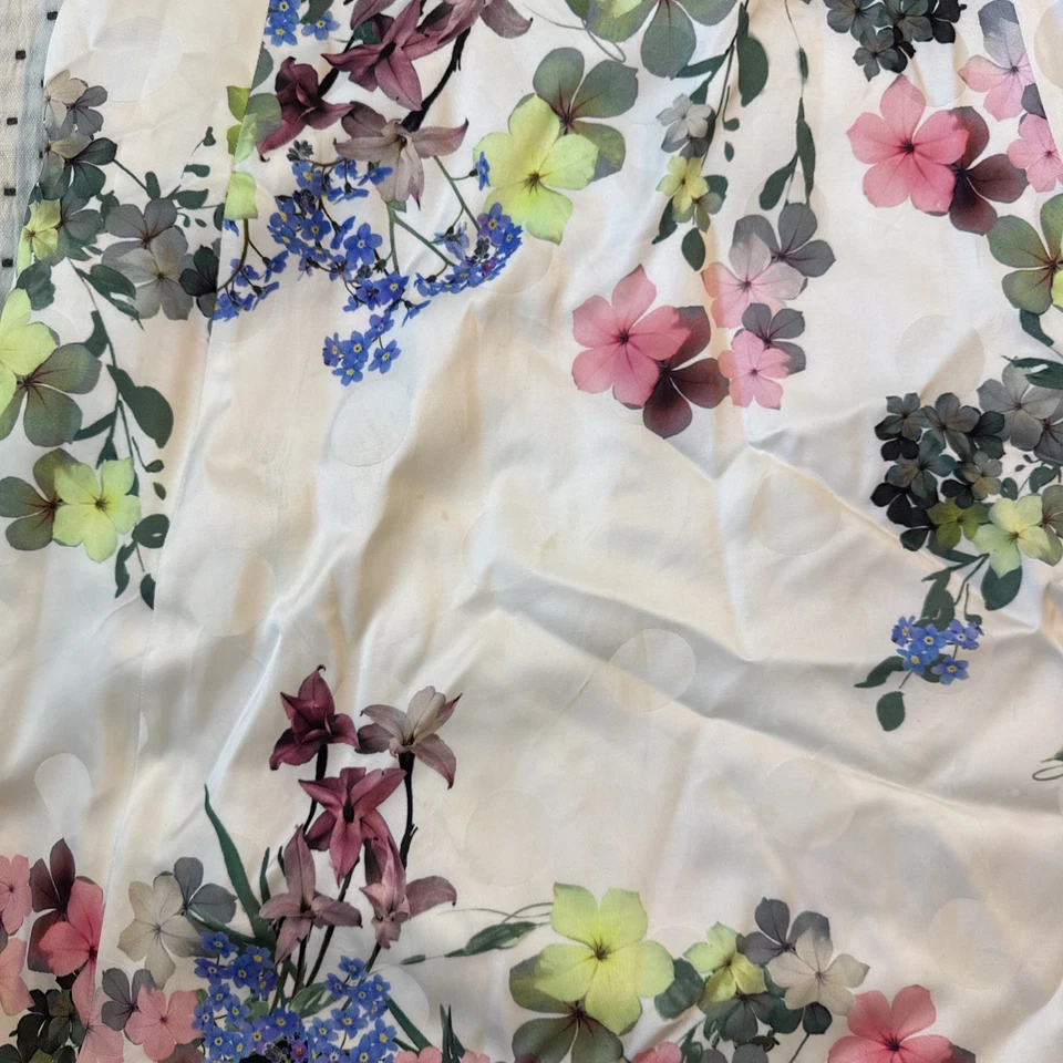 Ted Baker Camyll платье дизайнерский размер 1 / США 2-4 белый цветочный. (Отсутствует ремень) - Изображение 3 из 4