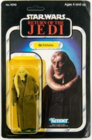 Star Wars Rotj Bib Fortuna 65 Back Unpunched on sale Star Wars Rotj Bib Fortuna 65 Back Unpunched on sale