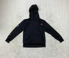 Reebok Youth Boys Size M 8 Long Sleeve Black Hoodie Sweatshirt Logo
