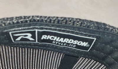 R112 Richardson Trucker Snapback Cap -Black / Charcoal - Applied Graphics