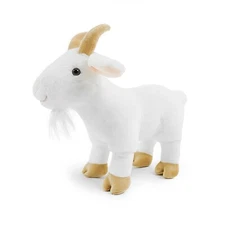 8" Goat Plush Toy Super Soft Standing Stuffed Animal Farm Animal Gift For Kids