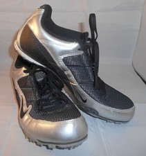 Women Nike Zoom Bowerman Track and Field Spikes Shoes 11 Silver Black