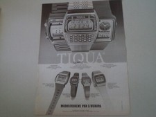 advertising Pubblicità 1981 OROLOGI TIQUA QUARTZ WAVE SURFER/DIGITAL/WATCH