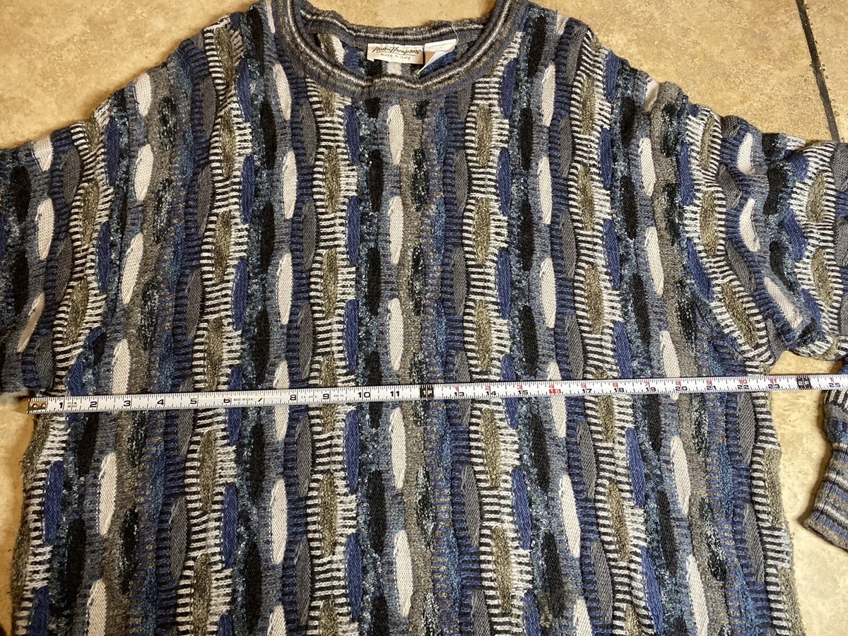 VTG Norm Thompson Coogi Style 3D Textured Sweater L/XL Italy Coogi 