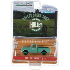 GREENLIGHT 30307 1967 CHEVY C-10 SHORT BED HOLLEY SPEED SHOP 1/64 GREEN Chase