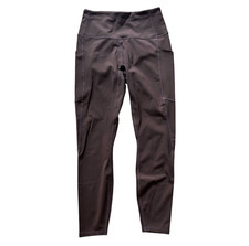 Varley Move Pocket High Rise Leggings Womens S 25" Brown Drawstring Gym Yoga Run