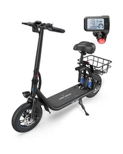 Electric Scooter Adults with Seat, 450W Motor Up Smart LCD Display, 20Miles L...