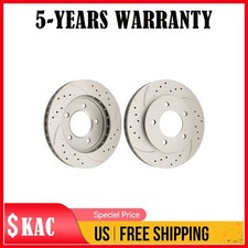 Pair Front Brake Rotors For Ford Expedition 2000-2002 5.4L /Lincoln Navigat