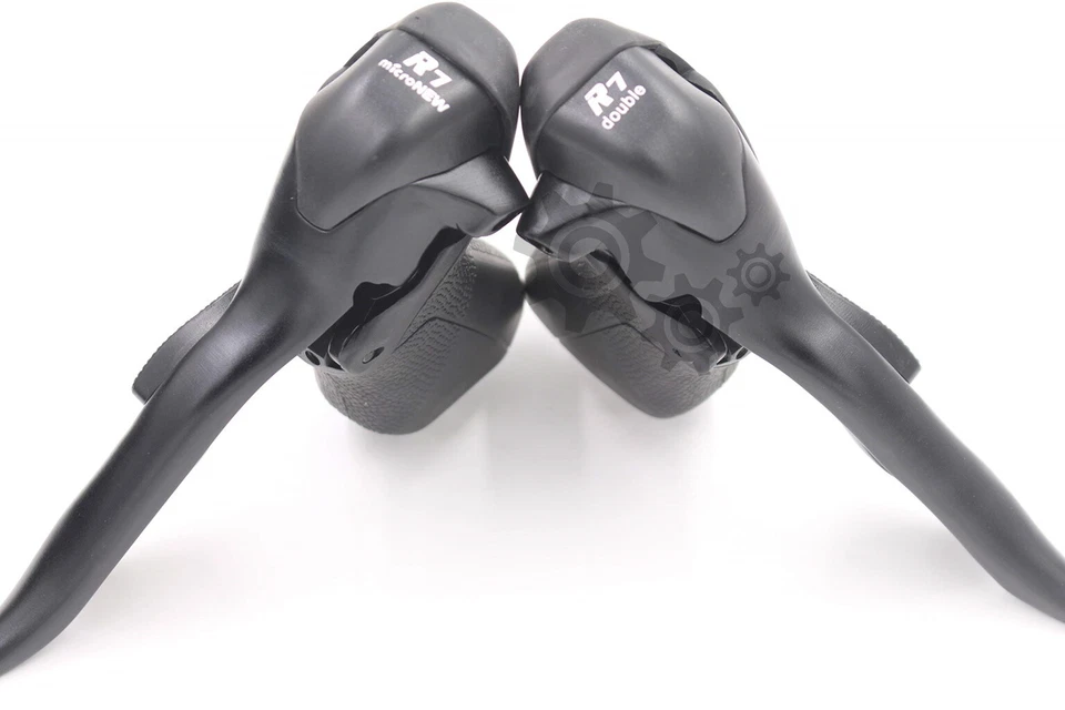 Microshift Micronew 2/3x7 8 9 10 Speed Road Bike Shifter Brake Levers Set - Image 2 of 4