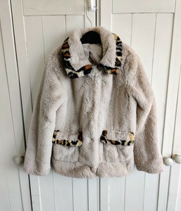 george leopard print coat