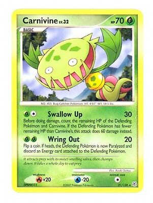 Pokemon Diamond & Pearl  21/130 Rare Card - Carnivine