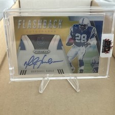 Marshall Faulk Gold 7/10 Auto 2019 Panini Prizm Flashback 