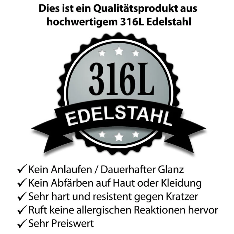 Königsketten Set 316L Edelstahl silber gold schwarz Herren Halskette Armband - Bild 2 von 2