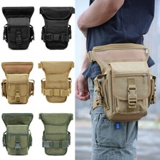 Men's Tactical Waist Drop Leg Bag Thigh Hip Belt Fanny Pouch Military Hunting US