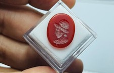 Genuine Ancient Roman Carnelian Stone Intaglio Seal Circa 1st - 3rd Century AD