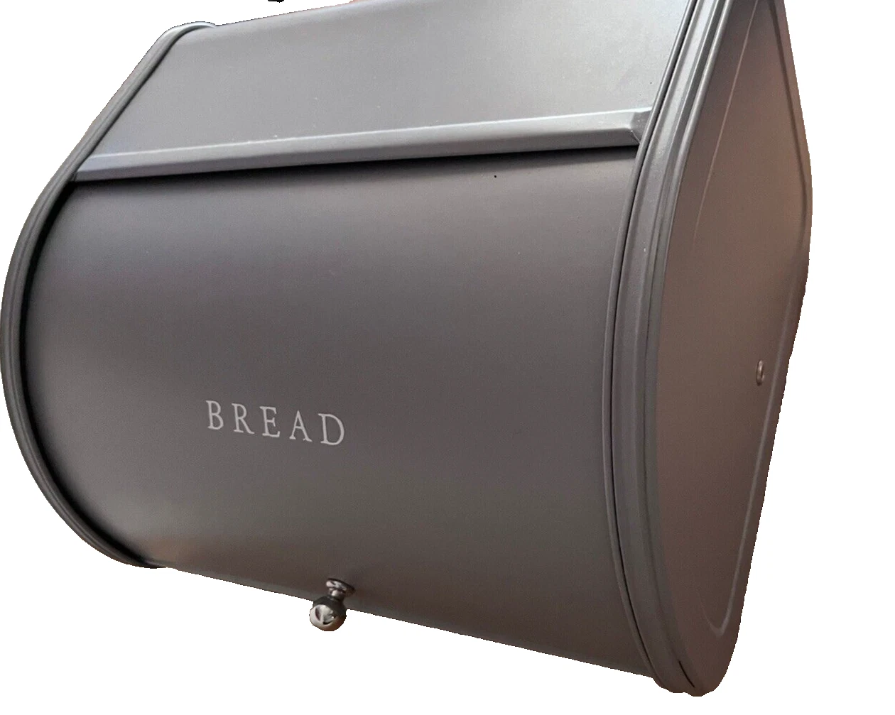 Bread Box For Kitchen Countertop Metal Gray
