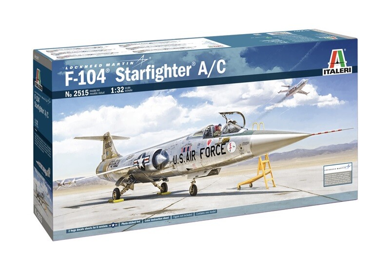 Italeri 2515 1/32 Scale Model Aircraft Kit Lockheed Martin F-104 A Italeri 2515 1/32 Scale Model Aircraft Kit Lockheed Martin F-104 A
