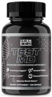 GEC Genetic Edge Compounds Test MD Natural Testosterone Support 120 Capsules New