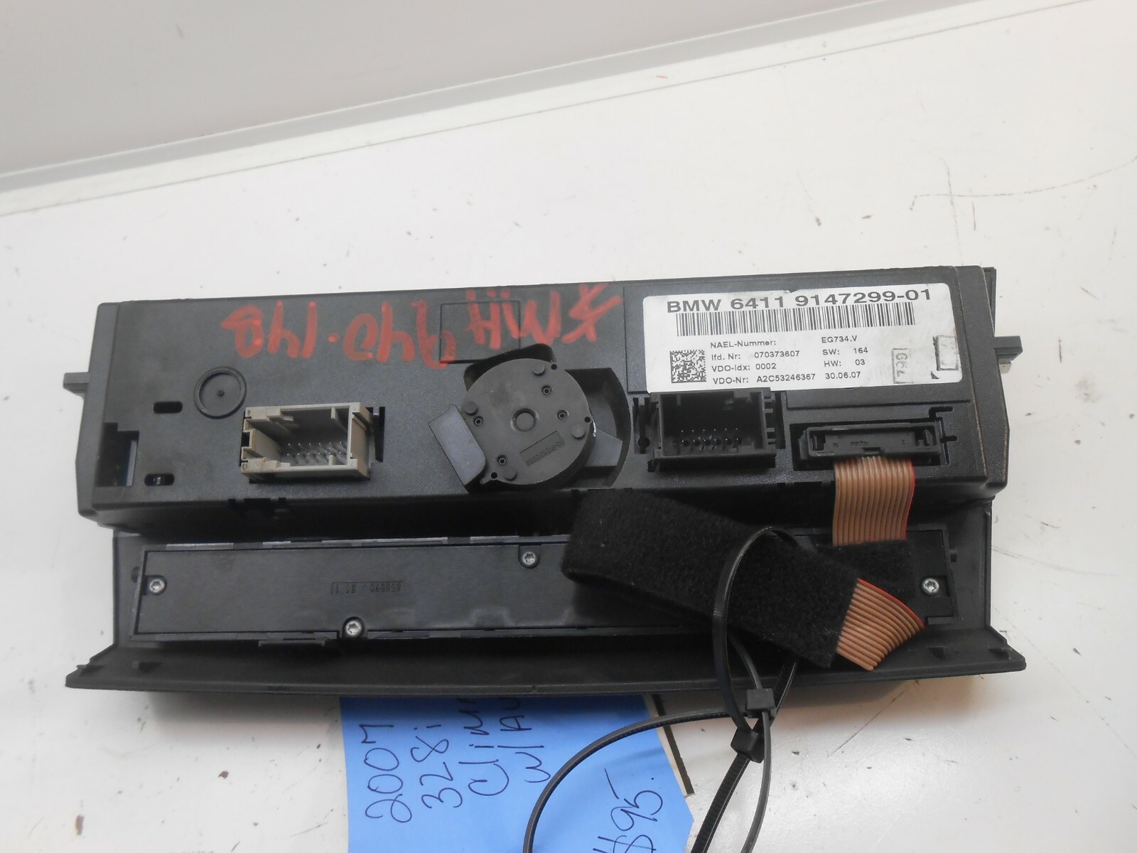 2007 BMW 328I E90 CLIMATE CONTROL AUTO A/C CONTROL 64119147299 IC 52038