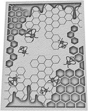 Plastic Embossing Folder 5 Inch X 7 Inch  Honeycomb Paper Crafts Plastic Text