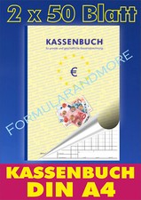 KASSENBUCH DINA4 Selbstdurchschreibend,2x50 BLATT,Kassenbericht,Kassenabrechnung
