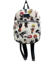 Bioworld Naruto Mini Backpack New With Tags White Black Adjustable Strap Anime