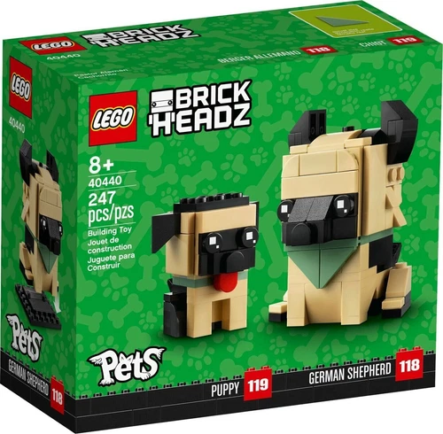 LEGO 40440 BrickHeadz German Shepherd & Puppy Dog - NEW - Immediate Shipping