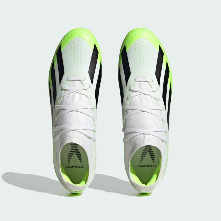 New Adidas X Crazyfast.3 FG Soccer Cleats Boots White-Black  display picture 3