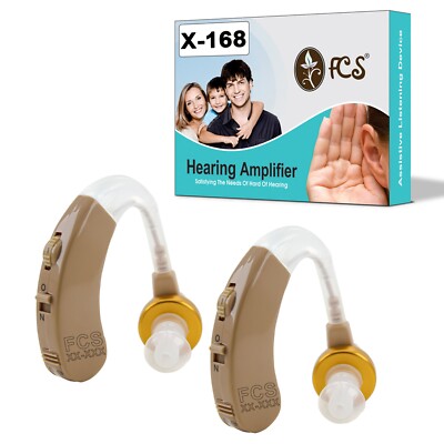 FCS Personal Hearing Instrument For Senior Mild to Moderate Loss X-168 Pack of 2