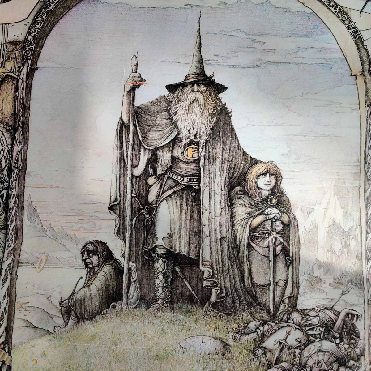 ORIGINAL 1976 Vintage Lord of the Rings Tolkien Poster - James