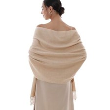 Winter Scarfs for Women Pashmina Shawls Wraps for Evening Dresses Large Beige