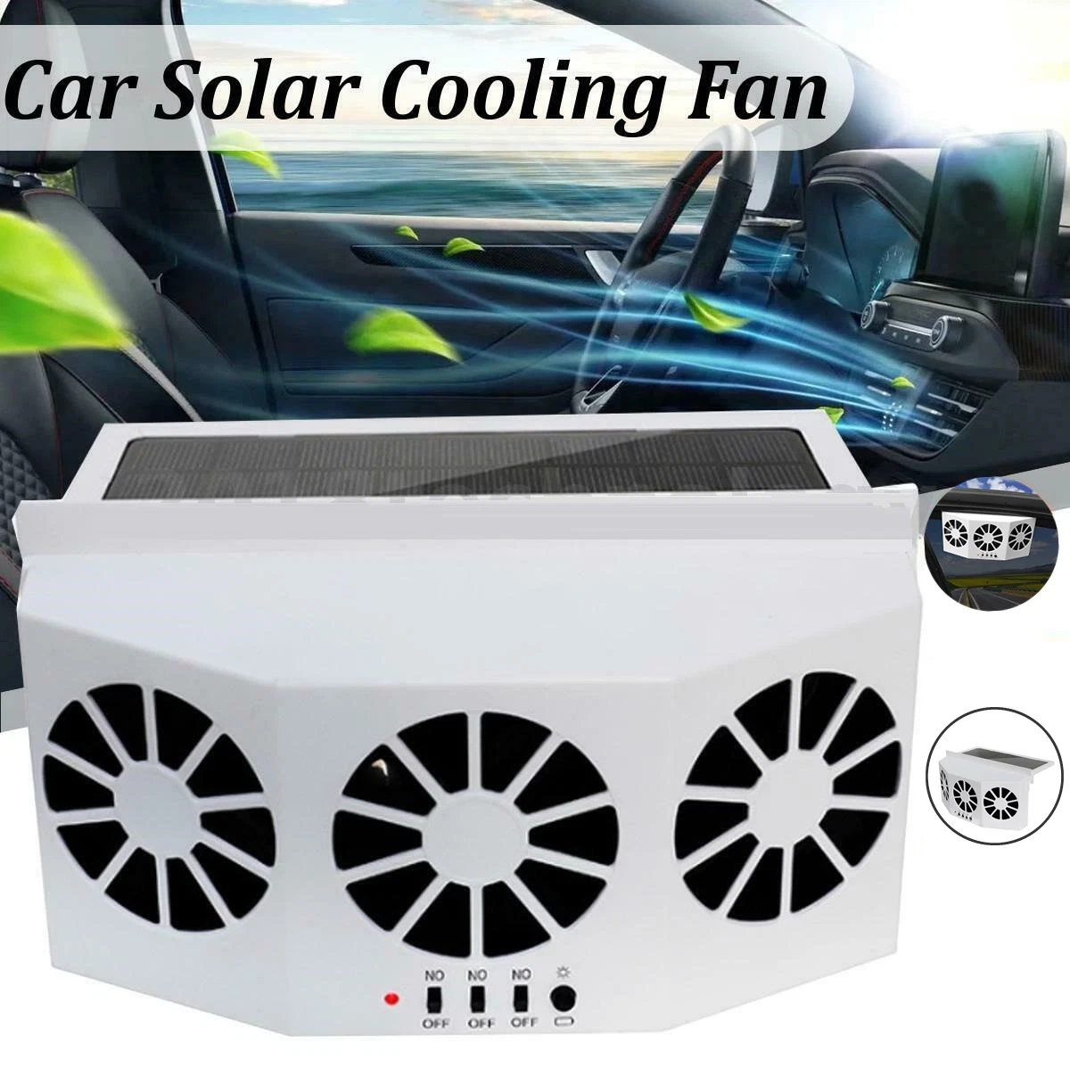 Solar automatic cheap car cooler