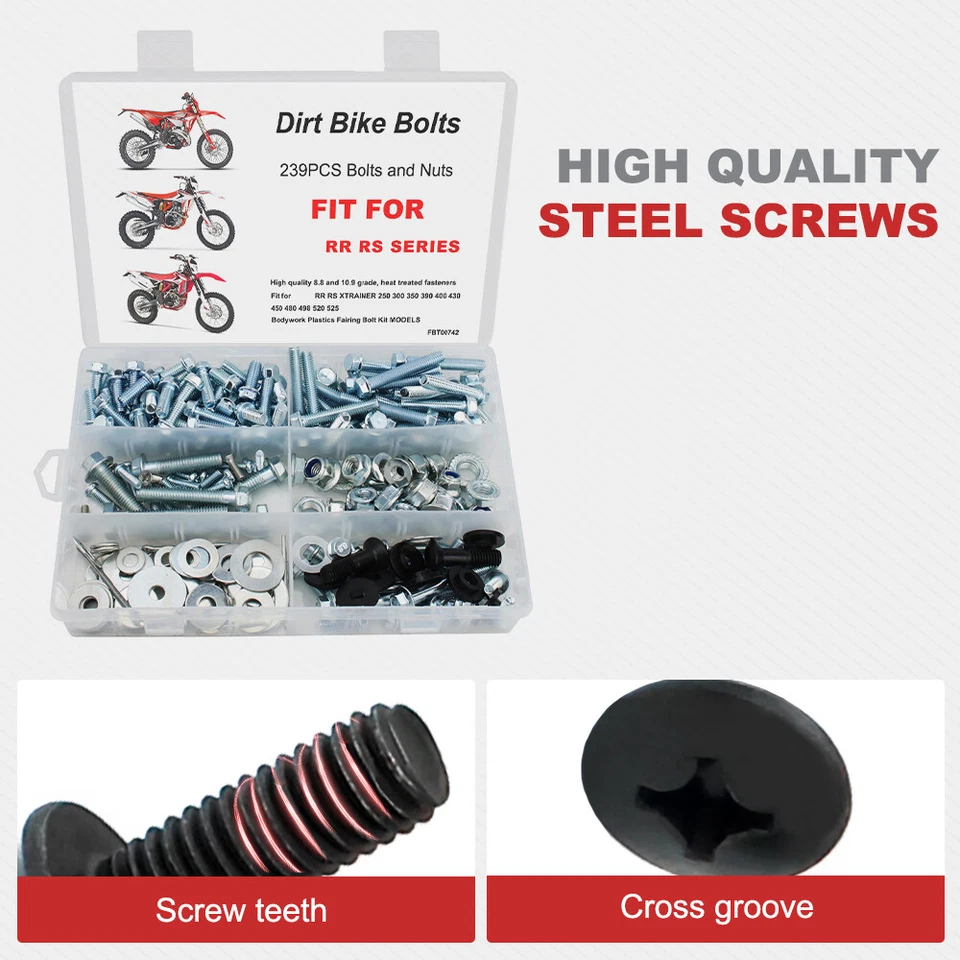 Kit de pernos de escape para marco de motor de carrocería apto para BETA RR400 RR430 RR450 RR480 RR498 Foto 4 de 4