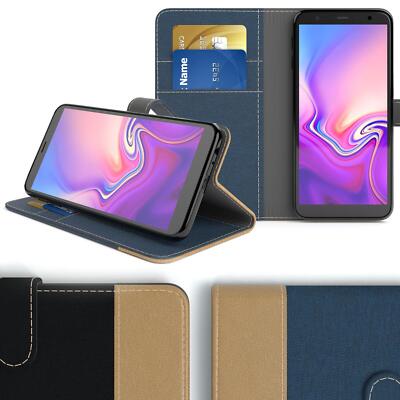 EAZY CASE für Samsung Galaxy J6 Plus Tasche Handytasche Hülle Jeans Schutzhülle