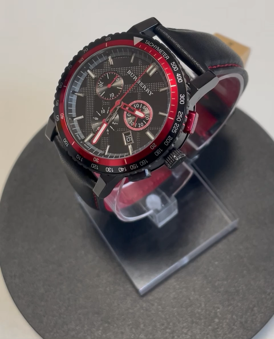 Burberry The City Chronograph Black Dial Men's Watch BU9803